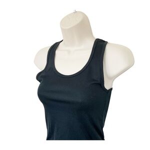 NWOT Reebok Womens Black Ribbed Racerback Tank Top Size Small